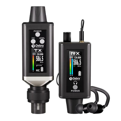 DEBRA EMX-1 XLR Adapter Portable Wireless Monitor System Transmitter & Receiver, TX & RX
