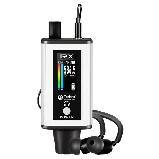 DEBRA EMX-1 Portable Wireless Monitor System Receiver + Earphones, RX & Earphones