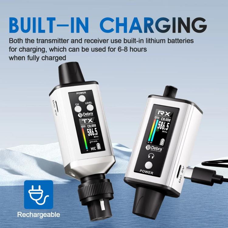 DEBRA EMX-1 Portable Wireless Monitor System Receiver + Earphones, RX & Earphones