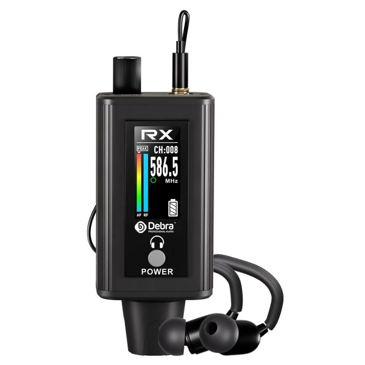 DEBRA EMX-1 Portable Wireless Monitor System Receiver + Earphones, RX & Earphones