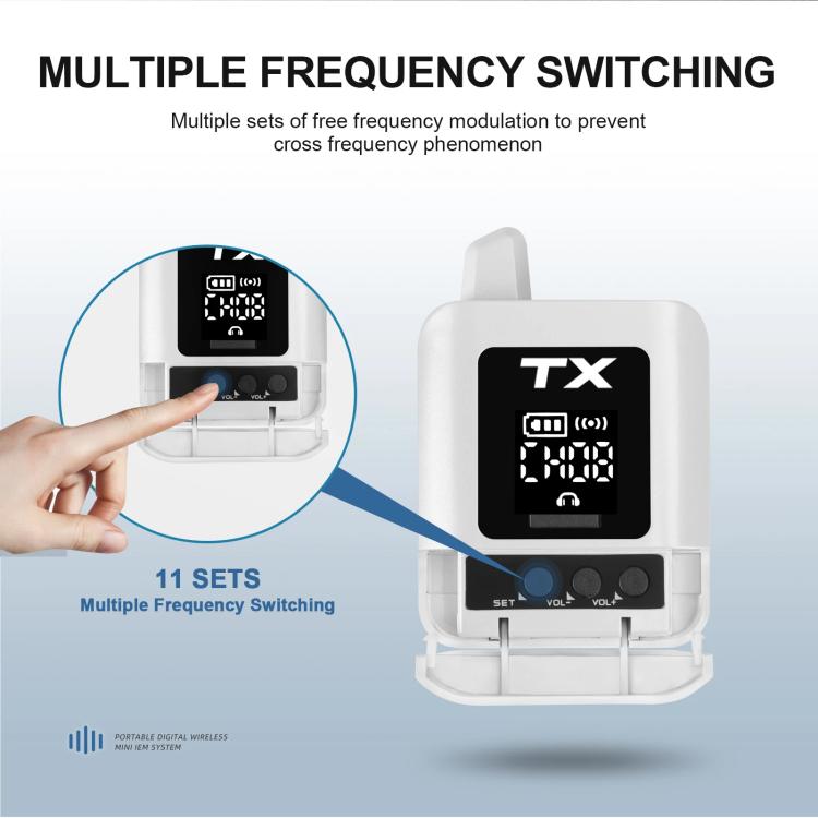 DEBRA ST-mini 2.4G Stereo Wireless Monitor System Transmitter & Receiver, TX & RX
