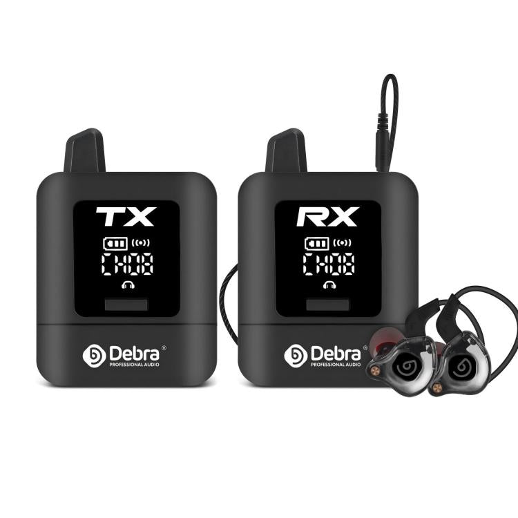DEBRA ST-mini 2.4G Stereo Wireless Monitor System Transmitter & Receiver, TX & RX