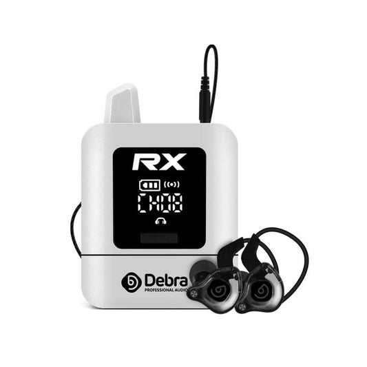 DEBRA ST-mini 2.4G Stereo Wireless Monitor System Receiver + Earphones, RX & Earphones