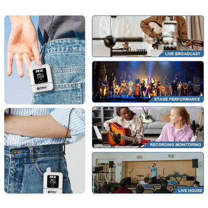 DEBRA ST-mini 2.4G Stereo Wireless Monitor System Receiver + Earphones, RX & Earphones