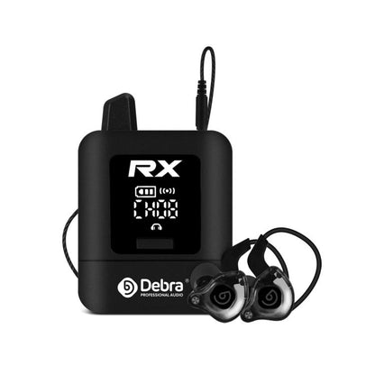 DEBRA ST-mini 2.4G Stereo Wireless Monitor System Receiver + Earphones, RX & Earphones