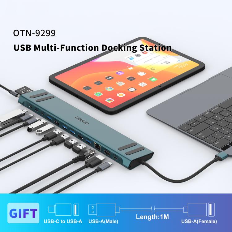 Onten OTN-9299 16 in 1 USB Multi-function Docking Station, OTN-9299
