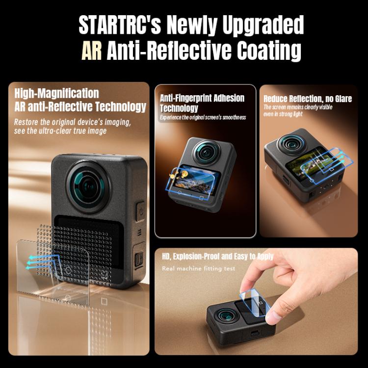 STARTRC AR HD Explosion-proof Tempered Glass Film, For DJI Osmo 360 1pc
