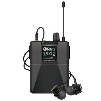 DEBRA ST-102 Wireless Audio Monitor System Receiver + Earphones, RX + Earphones
