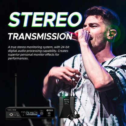 DEBRA ST-102 Wireless Audio Monitor System Receiver + Earphones, RX + Earphones