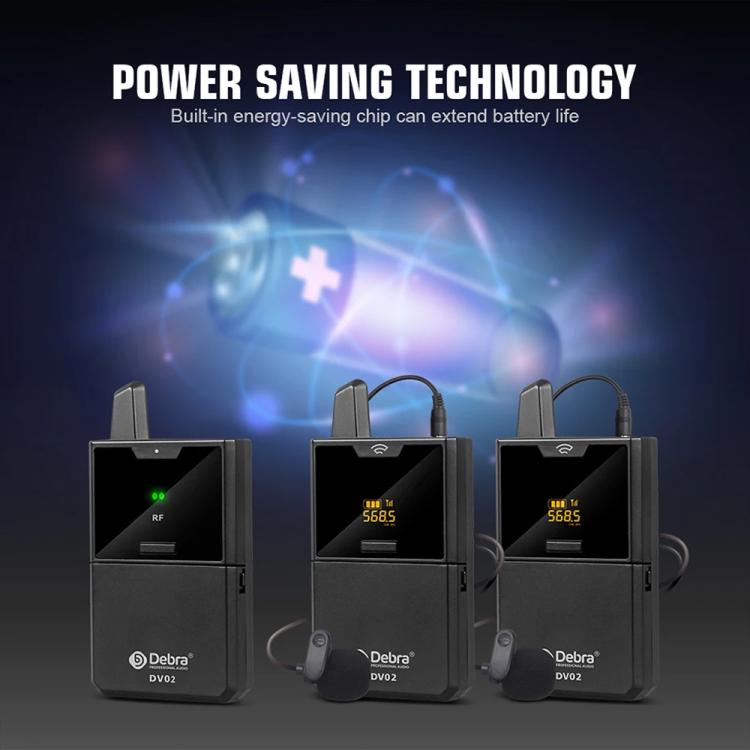 DEBRA DV-01 Wireless Lavalier Microphone TX & RX Outdoor Interview Live Broadcast, DV-01