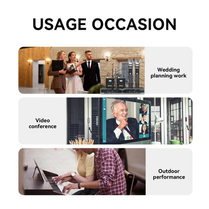 DEBRA R404 UHF Wireless Microphone 4-in-1 Professional Stage Performance Conference Handheld Mic, R404