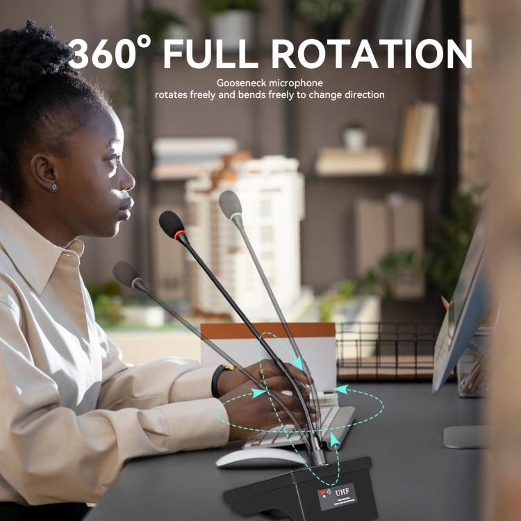 DEBRA R404 UHF Wireless Microphone 4-in-1 Professional Stage Performance Conference Handheld Mic, R404