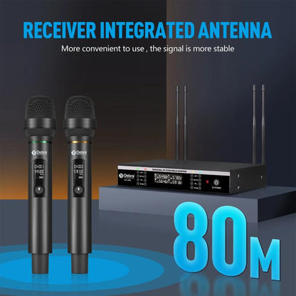 DEBRA UX-400 UHF Wireless Rechargeable Microphone System 4-in-1, UX-400