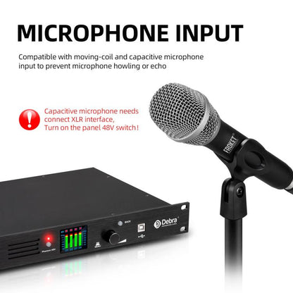 DEBRA FBX4040 DSP Feedback Suppressor Microphone Anti-howling Audio Processor, US Plug, EU Plug, AU Plug, UK Plug