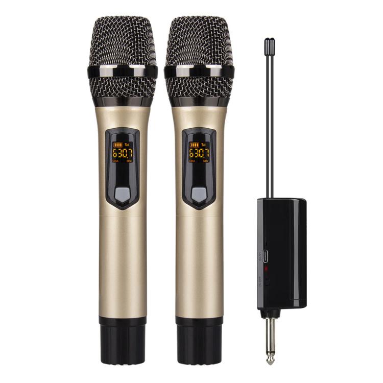DEBRA A-25 UHF Wireless Rechargeable Microphone System for Stage KTV, One Mic, Two Mic
