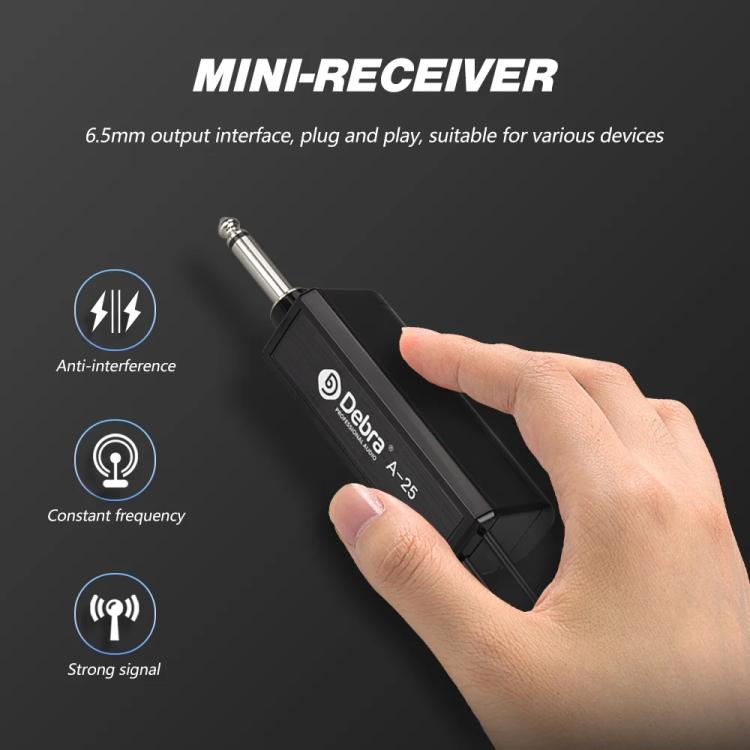DEBRA A-25 UHF Wireless Rechargeable Microphone System for Stage KTV, One Mic, Two Mic