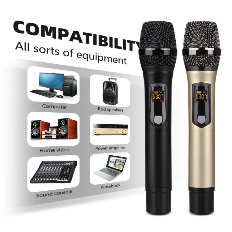 DEBRA A-25 UHF Wireless Rechargeable Microphone System for Stage KTV, One Mic, Two Mic