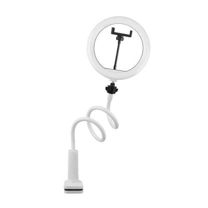 10 inch Striped Selfie Live Streaming Photography Lazy Stand LED Ring Fill Light Set, 10 inch