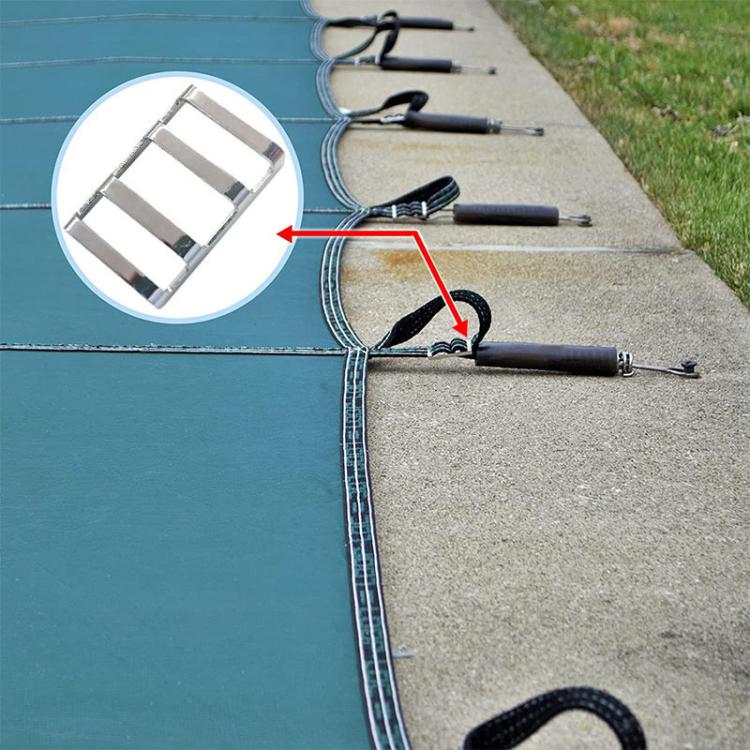 Swimming Pool Mesh Enclosure Stainless Steel Bar Buckle Swimming Pool Safety Cover Fixed Buckle, 3pcs/Pack