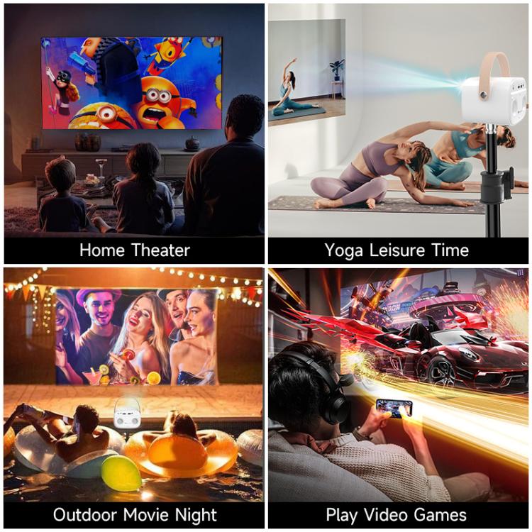 WOWOTO WWT-M8 Android 9 DLP 1920x1080P HD 300ANSI Smart Projector, WWT-M8