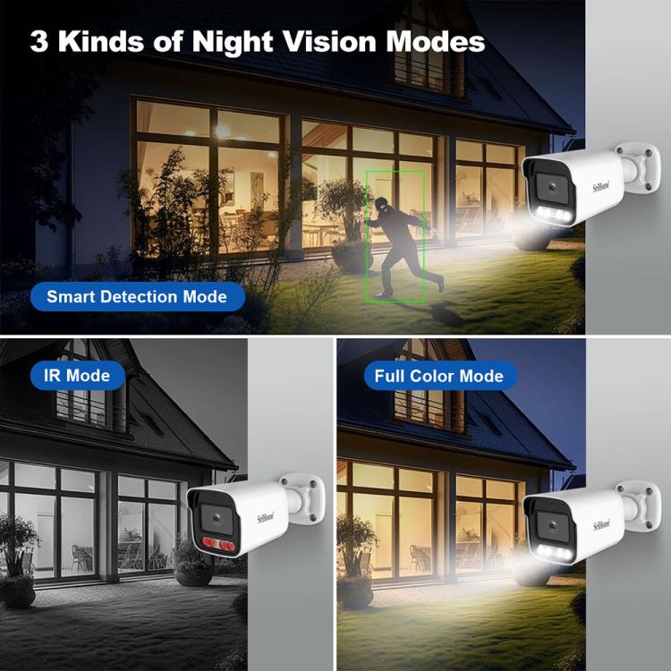 SriHome NVS005-POE065 3MP HD 4-CH POE Camera Network Video Recorder Kit, 3MP 4-CH