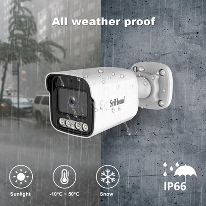 SriHome NVS005-POE065 3MP HD 4-CH POE Camera Network Video Recorder Kit, 3MP 4-CH