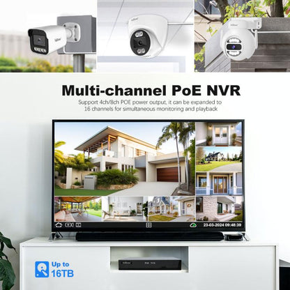 SriHome NVS005-POE065 5MP HD 4-CH POE Camera Network Video Recorder Kit, 5MP 4-CH