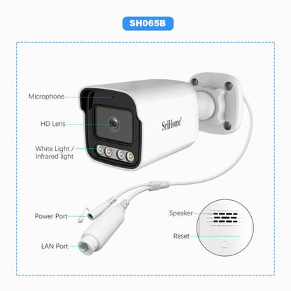 SriHome NVS005-POE065 3MP HD 8-CH POE Camera Network Video Recorder Kit, 3MP 8-CH