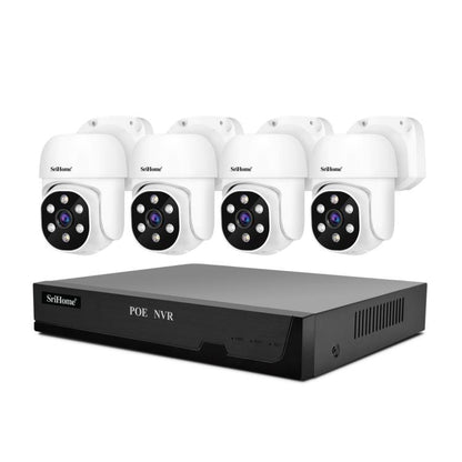 SriHome NVS005-POE030 3MP HD 4-CH POE Camera Network Video Recorder Kit, 3MP 4-CH
