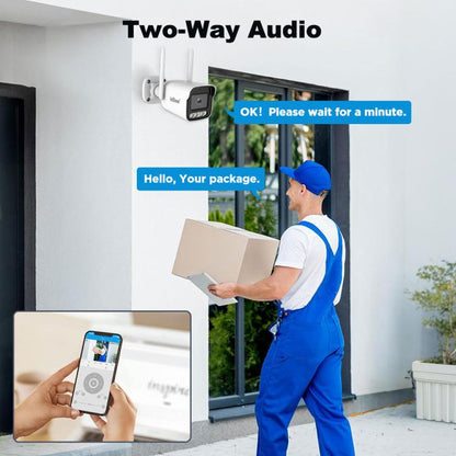 SriHome NVS010-IPC065 5MP HD 4-CH WiFi Camera Kit with 10.1 inch Touch Screen Monitor, EU Plug, US Plug, UK Plug, AU Plug