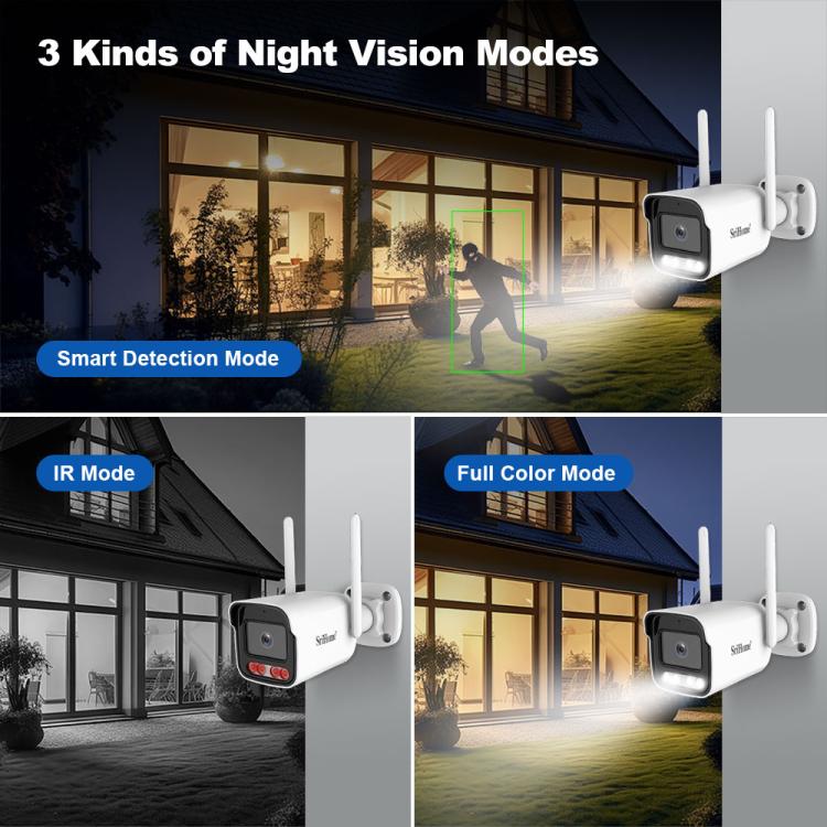 SriHome NVS010-IPC065 5MP HD 4-CH WiFi Camera Kit with 10.1 inch Touch Screen Monitor, EU Plug, US Plug, UK Plug, AU Plug