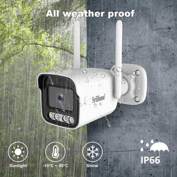 SriHome NVS010-IPC065 5MP HD 4-CH WiFi Camera Kit with 10.1 inch Touch Screen Monitor, EU Plug, US Plug, UK Plug, AU Plug