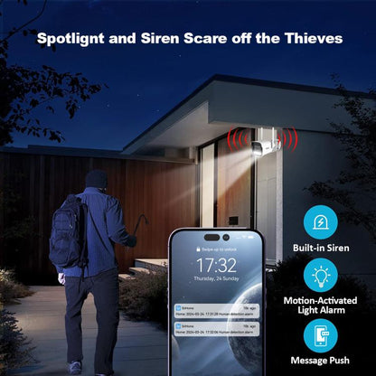 SriHome NVS010-IPC065 5MP HD 4-CH WiFi Camera Kit with 10.1 inch Touch Screen Monitor, EU Plug, US Plug, UK Plug, AU Plug