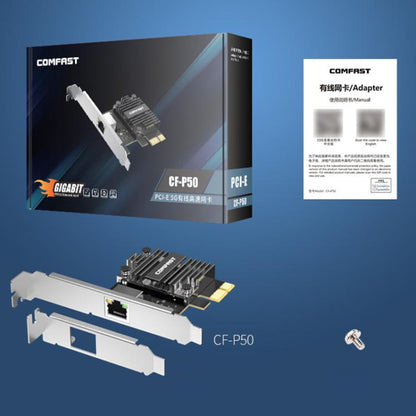 COMFAST CF-P50 Driver-free Gigabit Network Card Built-in PCI-E Ethernet LAN Adapter For Desktop Computers, CF-P50