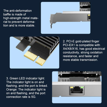 COMFAST CF-P50 Driver-free Gigabit Network Card Built-in PCI-E Ethernet LAN Adapter For Desktop Computers, CF-P50