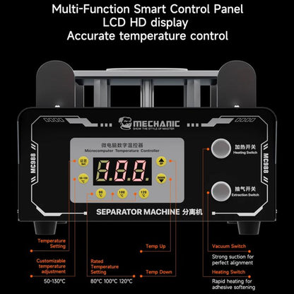 Mechanic MC988 10.5 inch Temp Control Screen Separator Machine with Vacuum Pump, EU Plug, US Plug