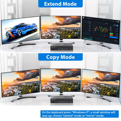 KCEVE KC-KVM403DH 4 IN 1 OUT DP/HD USB 3.0 4K 144Hz KVM Switch, EU Plug, US Plug, UK Plug, AU Plug