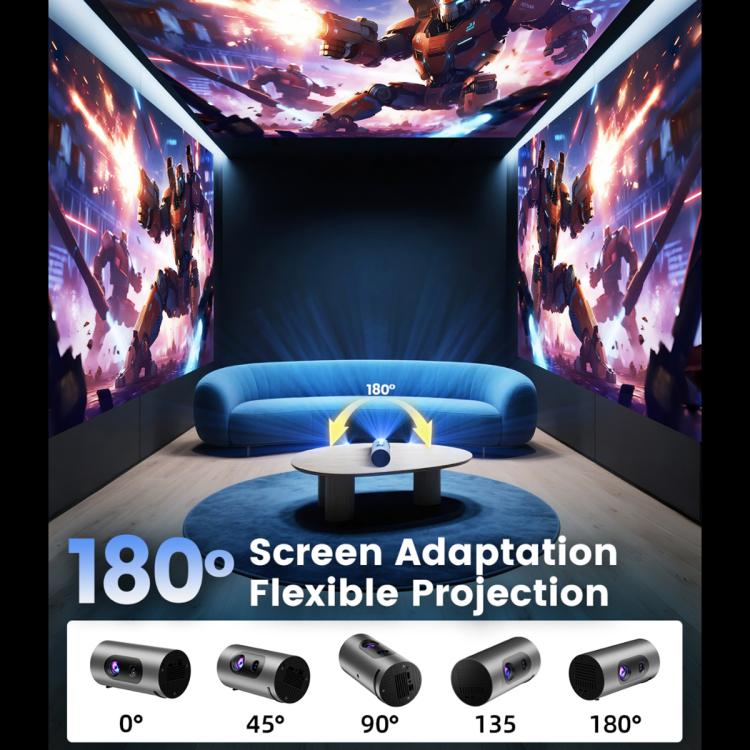 Q8 1080P 180ANSI LCD Display Smart Projector, 1GB+8GB Electric Focus, 1GB+8GB Auto Focus