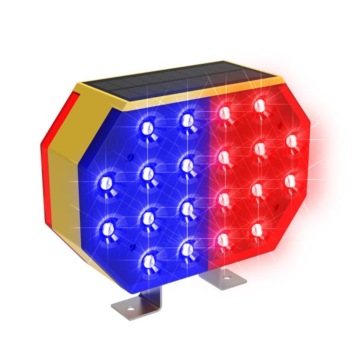 C1A Solar Double Sided LED Strobe Road Warning Light, C1A