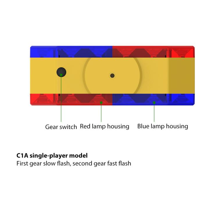 C1A Solar Double Sided LED Strobe Road Warning Light, C1A