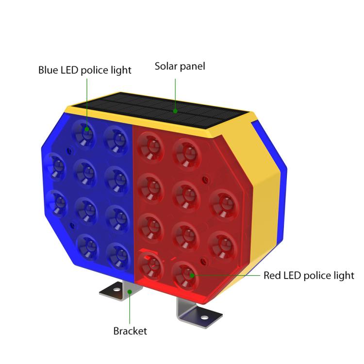 C1A Solar Double Sided LED Strobe Road Warning Light, C1A