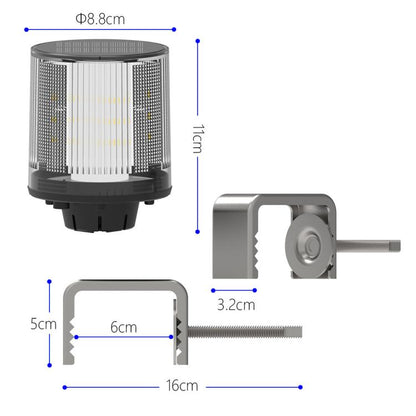 C3 Solar Traffic Light Roadblock Warning Light, C3(Metal Bracket), C3(Plastic Sleeve)