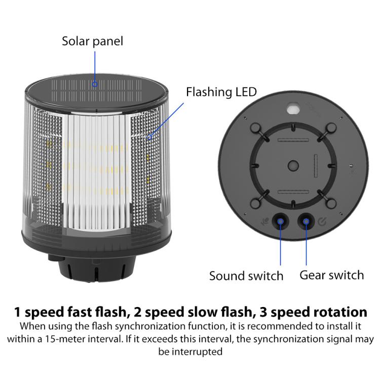 C3 Solar Traffic Light Roadblock Warning Light, C3(Metal Bracket), C3(Plastic Sleeve)