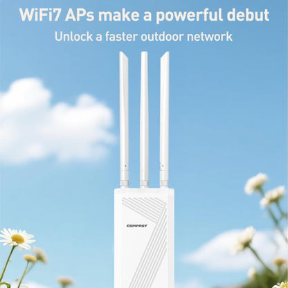 COMFAST CF-EW87 3600Mbps Dual-Band WiFi7 Outdoor Wireless AP, AU Plug, EU Plug, US Plug, UK Plug