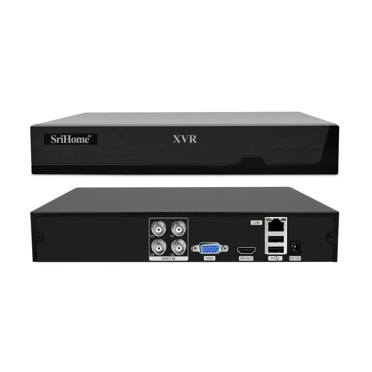 SriHome NVS008-AHD006 2MP HD 4-CH XVR NVR Camera Network Video Recorder Kit, NVS008-AHD006 4-CH