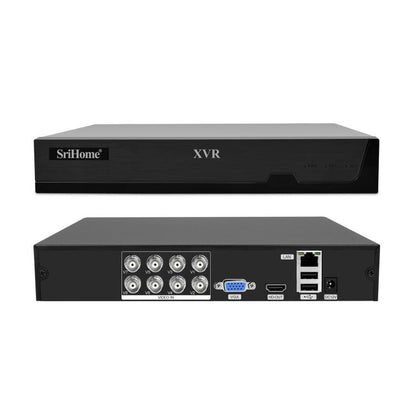 SriHome NVS008-AHD006 2MP HD 8-CH XVR NVR Camera Network Video Recorder Kit, NVS008-AHD006 8-CH