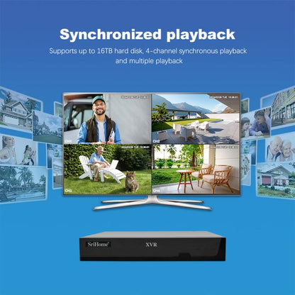 SriHome NVS008-AHD006 2MP HD 8-CH XVR NVR Camera Network Video Recorder Kit, NVS008-AHD006 8-CH