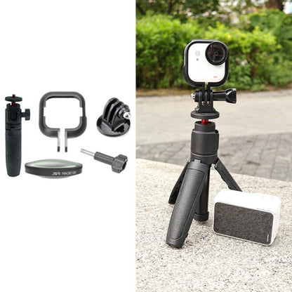 For Insta360 GO Ultra JSR LH Series 10X Macro Lens, Single Filter, With Hat Clip, With Frame + Hat Clip, With Frame + Selfie Stick