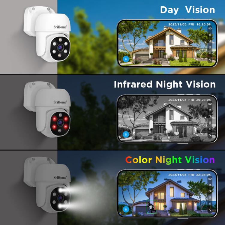 SriHome NVS008-AHD030 5MP HD 4-CH XVR NVR Camera Network Video Recorder Kit, NVS008-AHD030 5MP