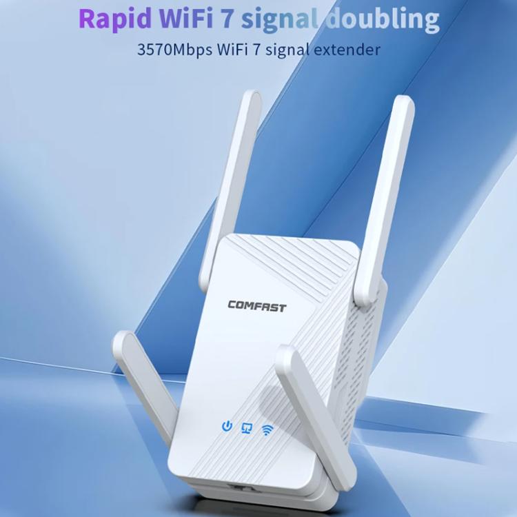 COMFAST CF-WR773BE 3570Mbps WiFi7 Signal Extender Dual Band Gigabit Wireless Repeater, EU Plug, US Plug, UK Plug, AU Plug